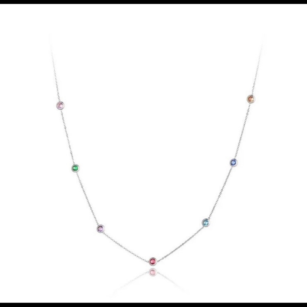 Gorgeous Swarovski Elements Multicolor Necklace 4… - image 2